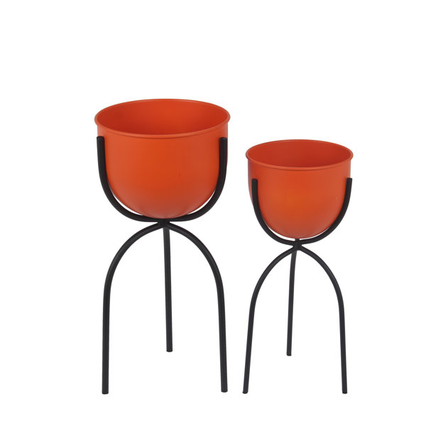 Oliver Myer Metal Pot Planter Wayfair